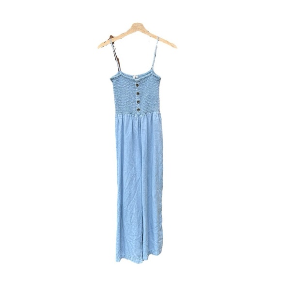 Love Tree women's size small denim wide legged romper - Picture 1 of 5